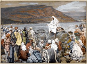 Jésus enseigne le peuple au bord de la mer, illustration pour La vie du Christ