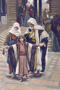 Jésus retrouvé - Jésus retrouvé - de "La Vie de Notre Seigneur Jésus-Christ" - 1899 par James Tissot - Jésus retrouvé dans le temple - La Vie de Notre Seigneur Jésus-Christ, par Jacques Joseph (Jacques Joseph) Tissot dit James Tissot (1836-1902) - James Jacques Joseph Tissot
