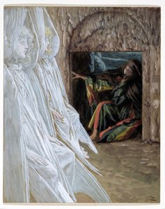 Marie Madeleine interroge les anges dans le tombeau, illustration pour La Vie du Christ, c.1886-94