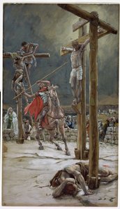 Un des soldats avec une lance perça son côté, illustration pour La Vie du Christ, c.1886-94