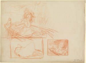 Fille pensive à la dérive dans un bateau - James Jacques Joseph Tissot