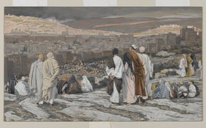 Les Disciples Ayant Quitté Leur Refuge Regardent de Loin en Agonie, illustration de La Vie de Notre Seigneur Jésus-Christ, 1886-94