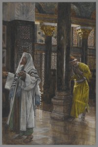 Le pharisien et le publicain, illustration de La Vie de Notre Seigneur Jésus-Christ, 1886-94