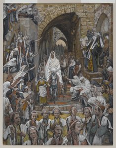 La procession dans les rues de Jérusalem, illustration de La Vie de Notre Seigneur Jésus-Christ, 1886-94
