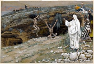 Les deux hommes possédés par des esprits impurs, illustration pour La vie du Christ - James Jacques Joseph Tissot