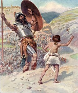 David lance la pierre par J. James Tissot