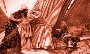 Jaël montre à Barak Sisera mort - Bible