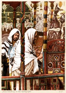 Jésus enseignant dans la synagogue - Saint Matthieu - Bible