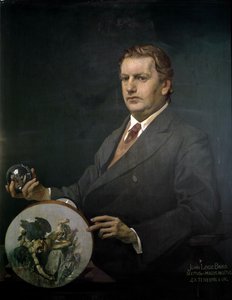 Portrait de John Logie Baird (huile sur toile) - James Kerr Lawson