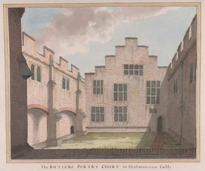 Château de Herstmonceux, East Sussex : La cour du garde-manger du majordome