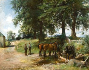 Abreuvement des chevaux