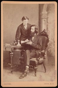 Portrait de Samuel Edward Warren 1831-1909 avec étudiant - James M Capper