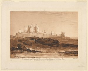 Château de Dunstanburgh, de "Liber Studiorum," partie III - James Mallord William Turner