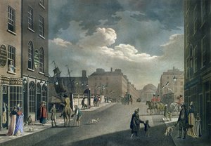 Vue de Capel Street, regardant par-dessus Essex Bridge, Dublin, de "Une série de vingt vues de Dublin"