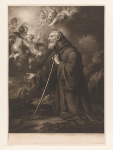 Saint François de Paule agenouillé en prière