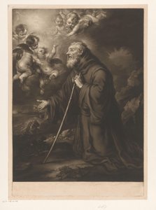 Saint François de Paule agenouillé en prière - James McArdell