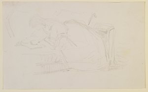 Une fille allongée sur un canapé, lisant - James Abbott McNeill Whistler