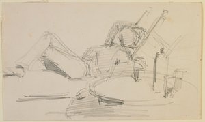 Un homme allongé sur un lit - James Abbott McNeill Whistler