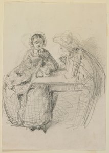 Couple assis à une table - James Abbott McNeill Whistler