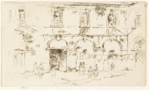 Cour du Monastère de Saint-Augustin, Bourges - James Abbott McNeill Whistler