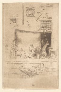 Étal de fruits, de la deuxième série de Venise (Une série de vingt-six gravures) - James Abbott McNeill Whistler