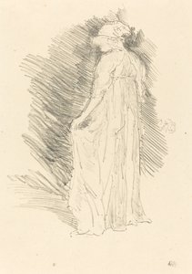 Figure drapée, vue de dos