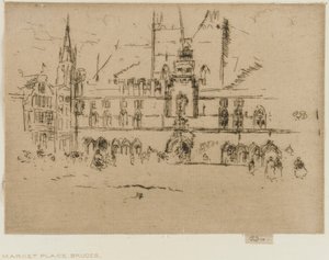 Le Marché, Bruges - James Abbott McNeill Whistler