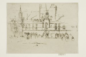 Le Marché, Bruges - James Abbott McNeill Whistler
