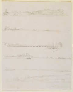 Le Rhin, près de Worms et Oppeheim - James Abbott McNeill Whistler