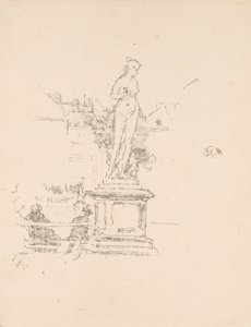 La Statue, Jardin du Luxembourg - James McNeill Whistler