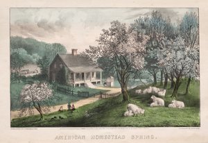 Homestead américain, Printemps, 1869 - James Merritt Ives
