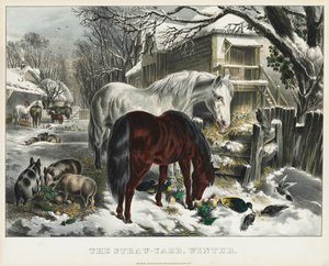Cour de paille, hiver, 1800s