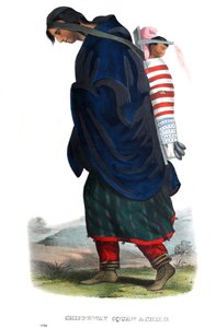 Femme et enfant Chippeway (Ojibwe)