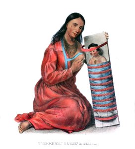 Femme et enfant Chippeway (Ojibwe)