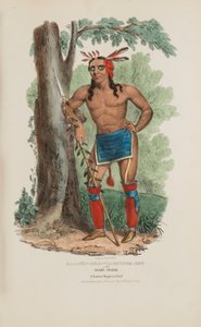 KAA-NUN-DER-WAAGUINSE-ZOO ou le cueilleur de baies ; un célèbre chef chippewa, tiré du Portfolio autochtone - James Otto Lewis