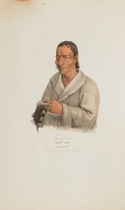 KE-WA-DIN ou le vent du Nord ; un chef Chippeway, tiré du Portfolio autochtone - James Otto Lewis