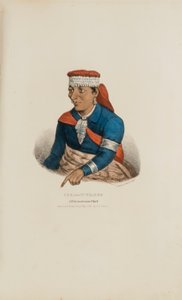 KEE-O-TUCK-KEE ; un chef de Pottowattomie, extrait du Portfolio autochtone - James Otto Lewis