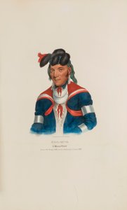 MI-A-QU-A ; Un chef des Miamis, tiré du Portfolio autochtone - James Otto Lewis