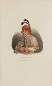NA-SHE-MUNG-GA, chef des Miamis, extrait du Portfolio autochtone - James Otto Lewis