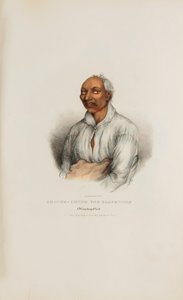 SHOUNK-CHUNK the Black Wolf ; A Winnebago Chief, tiré de The Aboriginal Portfolio - James Otto Lewis