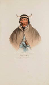 SUN-A-GET ou les temps difficiles ; un chef Pottawatomie, tiré du Portfolio autochtone - James Otto Lewis