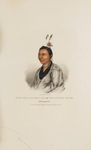 TOO-SHA-NA-GAN-KA ou La petite loutre ; un chef Winnebago, extrait du Portfolio autochtone - James Otto Lewis