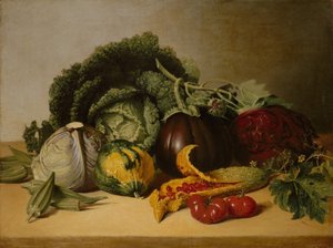Nature morte : Pomme de baume et légumes, vers 1820 - James Peale