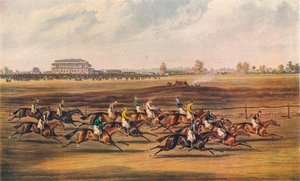 Course pour les Great St. Leger Stakes, 1836. Approbation - Départ en bon style, 1837