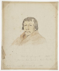 Portrait de Black Hawk et Na-Be-Ghi-Zeik