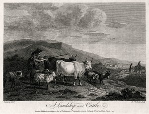 Un paysage et du bétail, 1774 - James Roberts