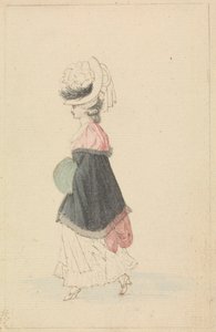 Une femme à la mode en tenue de marche