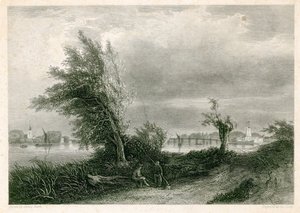 Fulham et Putney depuis la rive du Surrey