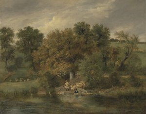 Lavage de moutons à Postwick Grove, Norwich, vers 1822