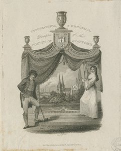 Cathédrale de Lichfield - Vue sud-ouest : gravure